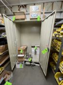 PORTABLE METAL CABINET BY SANDUSKY APPX DIM. INTERNAL H68'' X 46W'' X 23D''