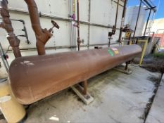 HORIZONTAL AMMONIA RECEIVER, 556 GALLON HORIZONTAL TANK / 132 SQ FT SURFACE AREA /RECEIVER TANK DIM.