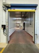 RYTEC CORP HIGH PERFORMANCE ROLLUP DOORS WITH RYTEC CONTROL CABINET, MODEL TST FU3P-B, APPROX. DIMS:
