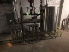 S/S 200 GALLON SINGLE TANK SKID-MOUNTED CIP SYSTEM, TANK BUILT BY TSI, MODEL 200 GAL., S/N 6618-