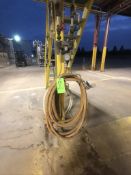 (2) HOSE REELS, ONE WITH LEONARD SW-75 MANUAL BLENDER STATION