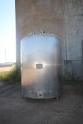 Cherry-Burrell 2,000 Gal. S/S Vertical Processor, S/N E-210- 01, Tank Dims.: Aprox. 103