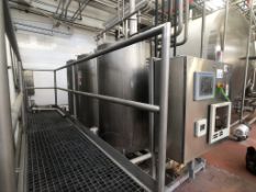 SANI-MATIC 3-TANK SKID MOUNTED S/S CIP SYSTEM MODEL CIP3S-20-P-3A, ITEM# 281893, SANIMATIC # CIP-