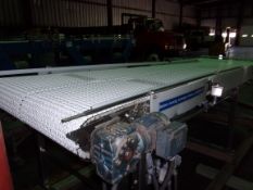 Spantech Dual Lane S/S Sanitary Belt Conveyor, with Dual Intralox Belts - Each Belt 18