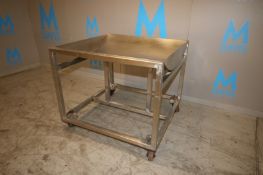 S/S Rolling Catch-All, Dish Bottom Cart, (48