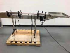 Coneyor with Pack Off End. Overall measurements are: 8'Long X 24