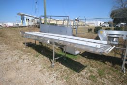 Straight Section of S/S Mesh Conveyor, Overall Length: Aprox. 17' L, Mounted on S/S Portable