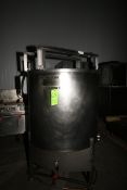 Aprox. 150 Gal. S/S Single Wall Vertical Tank, Tank Internal Dims.: Aprox. 34