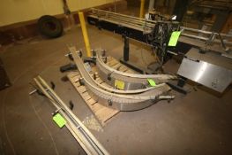 3-Sections of S/S Product Conveyor, with 2-Curve Sections & 1- Straight Section, 2-with Aprox. 4-1/