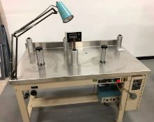 Web Techniques Label Rewinder/Inspector-M#WT-25LCI-This unit uses a Strobe Light for High speed