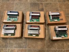 (6) Allen Bradley SLC 500 Output Modules, Cat #1746-0BP16, Ser C; Cat #1746-0A16, Ser D; (2) Cat #