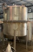 500 Gallon (approx.) Stainless Steel Single Wall Tank- 38 diameter, 70