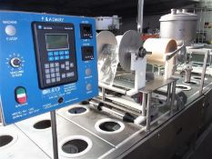 PMR (Packaging Machinery Resources) Dual Lane Continuous Container Filler, Sealer, Lidder, Model