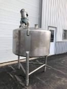 Aprox. 200 Gal. Cone-Bottom Mixing Tank with Single Shell, Sprayball, Agitator, .65 hp Motor, 208-