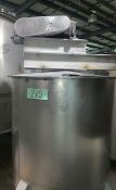250 Gallon (approx.) Stainless Steel Single Wall Tank- 40