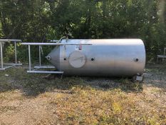 Aprox. 500 Gal. Single Shell Cone-Bottom Tank with (2) Air Actuated Valves, 2