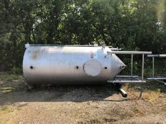 Aprox. 500 Gal. Single Shell Cone-Bottom Tank with (2) Air Actuated Valves, 2