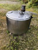 Aprox. 150 Gal. Mixing Tank, with Atmospheric (Leaks), Paddle, 1-1/2