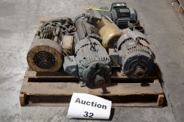 GE Motors 5HP, 3PH, 184T, 1755RPM ; Reliance Electric 5HP, 3PH, L184T, 1750RPM ; Marathon Electric