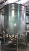 1000 Gallon (approx.) Stainless Steel Single Wall Tank-70