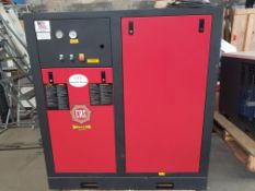 CAS RS603ENC rotary screw air compressor,  60 hr., yr., 2017, serial # 012819-0384, volt 460-480,
