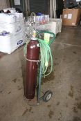 Vertical Argon Compressed Air Cylinder, with Hose & Portable Cart, Cylinder Aprox. 42