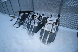 Plastic Plant Dumpsters, 3-Mounted on Rubber Wheels & 1-Mounted on Steel Skid (LOCATED IN