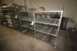 S/S Portable Rack, with (4) Shelves, Overall Dims.: Aprox. 82