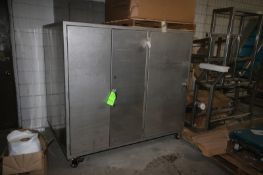 3-Door S/S Portable Cabinet, Overall Dims.: Aprox. 73