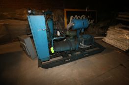 Quincy 75 hp Air Compressor, M/N Q350, S/N SI03WNW3LD 3545, with Square D Safety Switch, Mounted