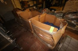 3-Gaylord Boxes of Blue Plastic Interlock Conveyor Belt, Aprox. 34