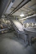 S/S Incline Bucket Draining Conveyor, with Aprox. 32-1/2