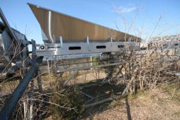 S/S Straight Section of Conveyor, with S/S Top Mounted Hopper, On S/S Frame, Hopper Dims.: Aprox.