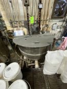 GROEN 250 GALLON S/S BOTTOM-JACKETED KETTLE WITH TOP MOUNT AGITATION, MODEL TA-250, S/N 0624S, 316