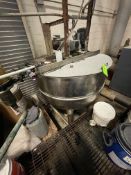 GROEN 250 GALLON S/S BOTTOM-JACKETED KETTLE WITH TOP-MOUNT DUAL MOTION AGITATION, INCLUDED SWEEP