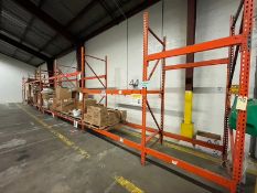 PALLET RACKING WITH (9) UPRIGHTS (16) CROSSBEAMS (32 TOTAL) (RIGGING, SITE MANAGEMENT AND LOADING