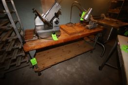 Butcher Block Table, Butcher Block Table Overall Dims.: Aprox. 72