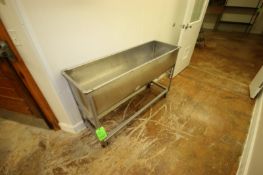 S/S Single Wall Trough, Trough Internal Dims.: Aprox. 55