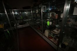Glass Display Cases, Overall Dims.: Aprox. 60