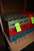 3-Racks of Water Glasses, Overall Depth of Glass: Aprox. 4