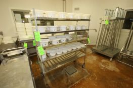 S/S Portable Shelf, with 5-Shelf Design, Overall Dims.: Aprox. 56