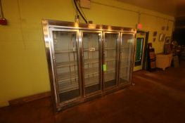 Leader 4-Door Refrigerator, with Glass Display Type Doors, Overall Dims.: Aprox. 104