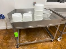 S/S Portable Draining Table, Table Top Dims.: Aprox. 52