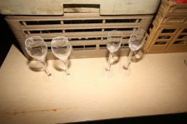 3-Racks of Glass Wine Glasses, Overall Depth of Glass: Aprox. 2