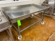 S/S Portable Draining Table, Table Top Dims.: Aprox. 69-1/2