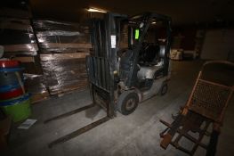 Nissan 3,000 lbs. Propane Forklift, M/N MPLORA18LV, with Triple Stage Mast, with Aprox. 48
