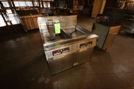 Frymaster Dual Compartment S/S Fryer, Mounted on Portable Frame (Located in Adamstown, PA--New