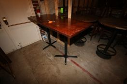 (2) Square Top High Top Tables, Aprox. 43