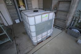 Plastic Tote with Aluminum Cage & Frame, Tote Dims.: Aprox. 46