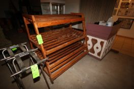 4-Shelf Wooden Rack, On Portable Frame, Overall Dims.: 59